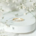 thumbnail image 5 of Minimal Diamond Half Eternity Ring for Women (0.25 CT, HI-SI Quality), 10K Yellow Gold, US 3.50, 5 of 9