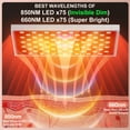thumbnail image 4 of Red Light Therapy Lamp, Red Light Therapy for Body, Infrared Light Therapy Panel for Face with Stand, 660nm Red and 850nm Near Infrared LED Red Light Therapy Device at H, 4 of 6