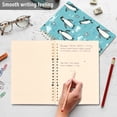 thumbnail image 5 of WOBOGO Penguin Starfish Figure Notebook College Horizontal Grid Paper Ink Spill Resistant Water Resistant Cover 8.3x5.7x0.4in, 5 of 8
