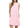 thumbnail image 1 of B91xZ Robes Printemps Été pour Femmes 2024 Robe Décontractée Ample avec Poches, Rose m, 1 of 5
