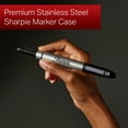 thumbnail image 2 of Sharpie Permanent Markers with Stainless Steel Marker Case, Fine Point, Black, 6 Count, 2 of 7