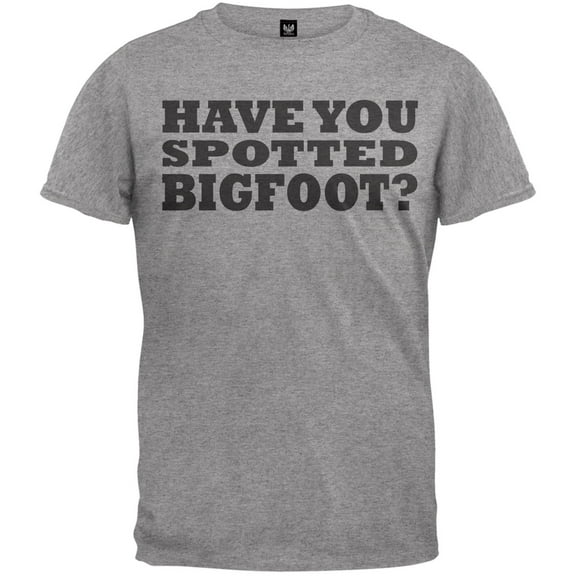 Have You Spotted Big Foot Flip Up Grey Adult T-Shirt - Large