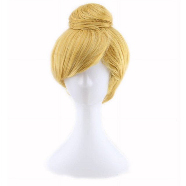 Disney-Peluca de princesa bella para niñas, accesorios de Cosplay de Halloween, Jasmine, pelo blanco nieve, Tiara para Fiesta infantil, 2-12 años