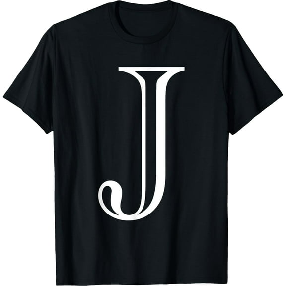 The Letter J Classic Style Capital Alphabet Monogram Initial T-Shirt