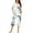 White, variant on Women's Pajama Sets, Shorts for Women, Women's Round Neck Flower Print Short Sleeve Sleepshirt and Pants Sets Loungewear Pajamas with Pockets