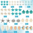 thumbnail image 2 of 1 Box 210Pcs Starfish Bead Turtle Beads Lucky Turquoise Beads Bulk Summer Ocean Beads Sea Animal Charms Shell Beads Seashell Charms Beading Kits Women DIY Craft Supplies Mixed Color, 2 of 9