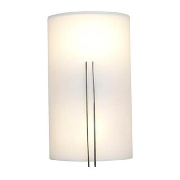Access Lighting 20446-BS-WHT Vanité à 2 Branches Légères et Applique Murale - Acier Brossé et Blanc
