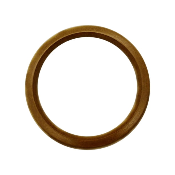 Asas decorativas, asa redonda de madera, diámetro exterior 11 cm, hecha a mano. Marrón claro