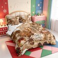 thumbnail image 2 of Manfei Christmas Rustic Checkered 7-Piece King Bedding,Classic Farmhouse Cow King Bed in a Bag,Xmas Reversible, 2 of 7