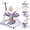Dark Blue, variant on 5 in 1 Baby Walker for Boys Girls,Foldable,Music,Jumper,Rocking,Push W/ 3 Height Adjustable for Infant 6-18 Months,Beige