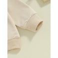 thumbnail image 6 of Nygoyerh Newborn Baby Pants Set Letter Print Long Sleeve Crew Neck Sweatshirt with Pockets Long Pants 2PCS Outfits Fall Infant Clothing for 3M-3T, 6 of 6