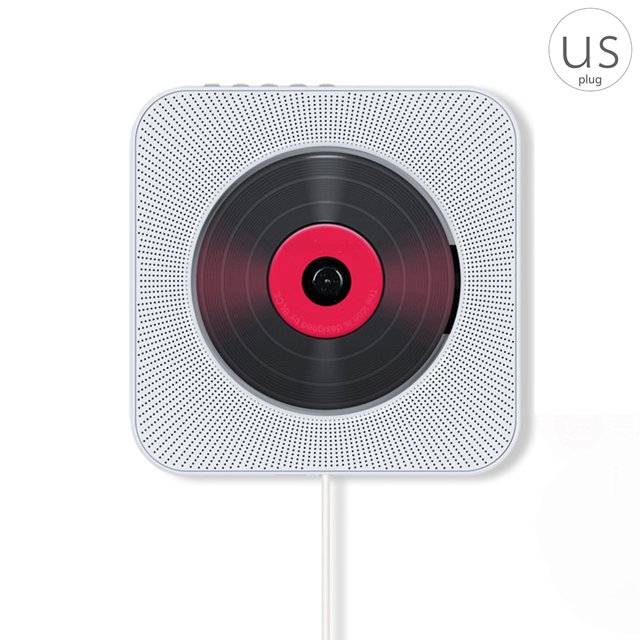 Reproductor de CD Bluetooth montado en la pared Interruptor de tirón de alta fidelidad inalámbrico Altavoz Kit de control remoto Caja de sonido Enchufe de EE. UU. tholdsy DZ6645-10