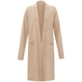 thumbnail image 4 of SGMVNU Women's 2025 Trendy Long Cardigans Sweater Lightweight Open Front Long Sleeve Long Duster Coats with Pockets(Khaki, One Size), 4 of 9