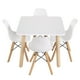 thumbnail image 1 of Mesa Melamina Cuadrada Duduk con Cuatro Sillas Berlin Blanco, 1 of 3