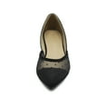 thumbnail image 3 of Ollio Women's Shoes Faux Suede Dots Lace Breathables Pointed Toe Ballet Flats F125, 3 of 6
