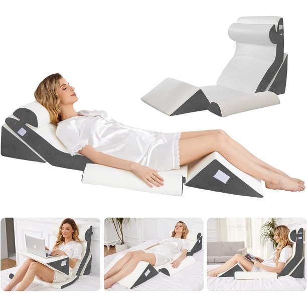 6PCS Orthopedic Bed Wedge Pillow Set, Wedge Pillows for Sleeping, Wedge
