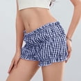 thumbnail image 4 of Mashaouyo Women's Shorts Ladies Casual Fashion Comfortable Low Waist Plaid Shorts Clearance Sale, 4 of 6