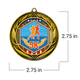 thumbnail image 4 of All Quality Wreath Design 5k Medal - 1st, 2nd, 3rd Place - 9 Piece Set (3 Pack), 4 of 6