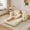 Beige, variant on WENTUM Pull Out Loveseat Boneless Couch,Sleeper Sofa, Folding Couch Bed with Pillow for Living Room Bedroom, Beige