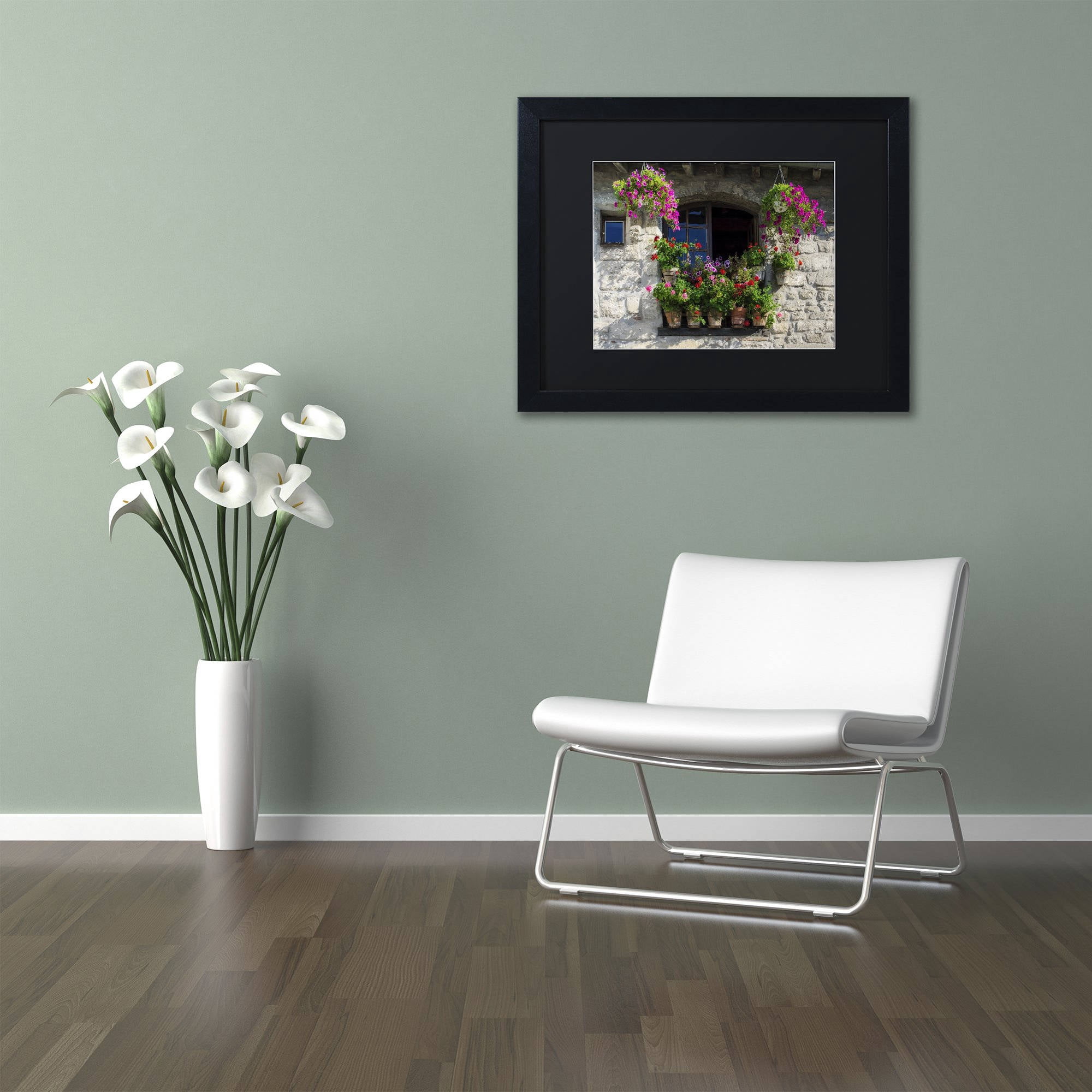 Trademark Fine Art "Window Dressing" Canvas Art by Michael Blanchette Photography Black Matte, Black Frame