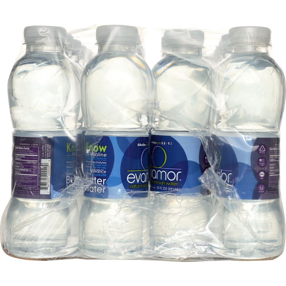 Evamor Artesian Spring Water, 20 Fluid Ounce -- 24 per Case.