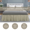 thumbnail image 3 of PiccoCasa Brushed Microfiber Bed Skirt, Elastic Dust Ruffle, King Khaki, 3 of 9