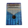 Htovila 17-Key Portable Wooden Kalimba Thumb Piano Mbira with Colored Drawing Musical Instrument Gift for Music Lovers Beginners Students