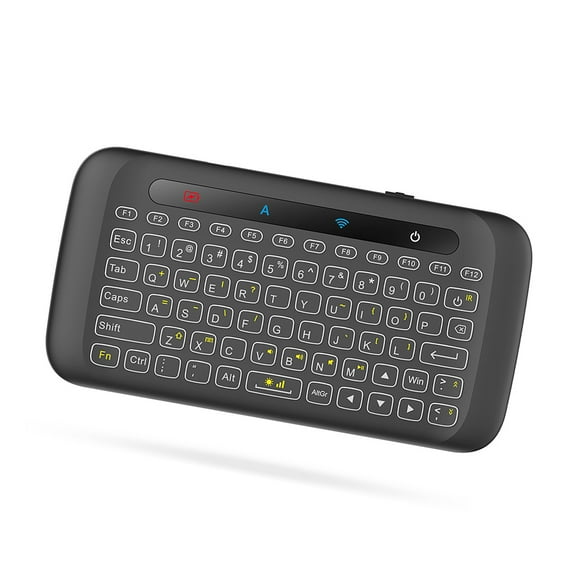 Yeacher 2.4GHz Wireless Keyboard Colorful Backlight Touchpad Handheld Remote Control w/ Large Touch Panel IR Learning for Smart TV Android PC Laptop