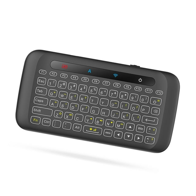 Teclado inalámbrico de 2.4GHz Retroiluminación de colores Panel táctil Control remoto port Carevas Teclado