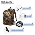 thumbnail image 4 of Rateoe Cute Fallen Leaf Koala Pattern Canvas College Laptop Backpack,Travel Daypack,Durable Rucksack Travel Notebook Bag School Backpack Book Bag for Men Women-Medium, 4 of 7