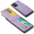 thumbnail image 4 of Phone Case for Samsung Galaxy A33 5G, Back Credit Card Holder Wallet Cover Study Kickstand PU Leather Magnetic Clasp RFID Blocking Case for Samsung Galaxy A33 5G Cases Women, Purple, 4 of 9