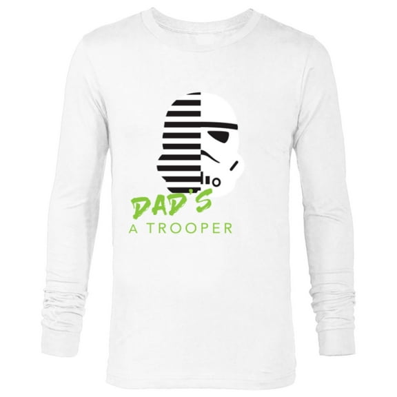 Star Wars Stormtrooper Dad's a Trooper - Long Sleeve T-Shirt for Men - Customized-White