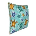thumbnail image 2 of Haiem Turtles And Sea Print Velvet Soft Solid Decorative Square Throw Pillow Covers Set with Elegant Piping Christmas Cushion Case for Sofa Bedroom Car-18"x18", 2 of 8