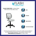 thumbnail image 4 of Flash Furniture Low Back White Mesh Swivel Task Office Chair, 4 of 13