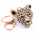 thumbnail image 4 of Rhinestone Leopard Head Key Ring Chain,New Rhinestone Leopard Keyring Leopard Head Keyring Leopard Head Keychain Modern Innovation, 4 of 5