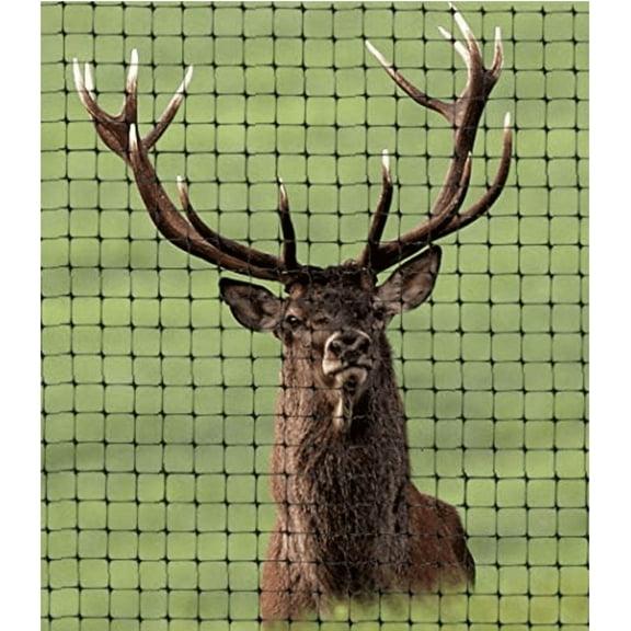 OldMacDonald Deer & Animal Fence Netting, 7.5'x165', Black, 0.79" Mesh, 55gsm