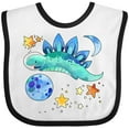 thumbnail image 3 of Inktastic Stegosaurus Space Dinosaur with Stars and Planet Boys or Girls Baby Bib, 3 of 4