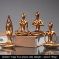 thumbnail image 1 of de 4 estatuas de estatuilla de yoga de cerámica, decoración de de yoga de pose de yoga de meditación, decoración de de centro de Fernando Figura de estatua de postura de yoga, 1 of 8