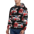 thumbnail image 3 of Salouo Fire and Rescue Truck Pattern Men's Fall Hoodie Sweatshirt,Sport Hoodie with Pockets for Men Pullover Casual Hooded Sweatshirt-3X-Large, 3 of 7