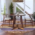 thumbnail image 3 of Western Texas Star Vintage Round Area Rug 6Ft Washable Circle Rugs for Bathroom Office, Retro Farmhouse Purple Brown Wooden Non-Slip Carpet Floor Mats Indoor Outdoor Carpet Runner Home Decor, 3 of 8