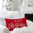 thumbnail image 2 of Merry Christmas Pillow Covers 12x20 Inch Farmhouse Christmas Decorations Lumbar Christmas Pillows Christmas Decorative Throw Pillows Cases Winter Holiday Decor for Sofa Couch Living Room, 2 of 6