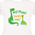 thumbnail image 4 of Inktastic My Mimi Loves Me Grandson Dinosaur Boys Long Sleeve Baby Bodysuit, 4 of 5
