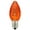 Orange, variant on 0.96 watt 120V C7 Faceted LED Red Twinkle Bulb with Nickel Base - 25 per Bag