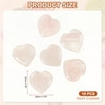 thumbnail image 2 of Heart Crystals Stone, Natural Crystal Polished Love Gemstone Rose Quartz Pocket Bulk Set Gifts Pink, 2 of 6