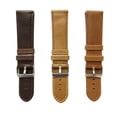 thumbnail image 4 of Correa de reloj 22 mm Correa De Reloj De Cuero Genuino Para Hombre, Hebilla De Acero Inoxidable, Café café Magideal Correa de reloj 22 mm, 4 of 6