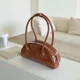 thumbnail image 4 of Sac Demi-Lune pour Femmes en Cuir Verni Sac à Bandoulière Rétro Sac à Main Mode Sac Hobo Sac de Magasinage Polyvalent, 4 of 5