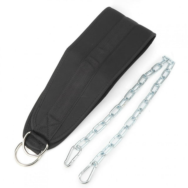 Cinturón de dominadas con peso de potencia y media longitud para gimnasio, barra deportiva, equipo de fitness con doble anilla