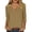 Khaki, variant on SBYOJLPB Women's Top 3/4 Sleeve V-Neck Solid Color Tops