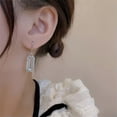 thumbnail image 4 of Fashion 925 Silver Drop Earring Cubic Zircon Wedding Anniversary Jewelry A Pair, 4 of 4
