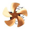 thumbnail image 4 of Ventilador de estufa de 5 aspas, de aleación de aluminio, silencioso, para colgar en la pared, con motor térmico, para estufa de leña o de queroseno, color dorado., 4 of 14